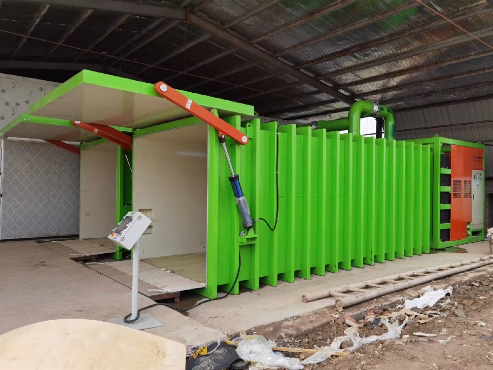 Cao County another set of large fruit and vegetable vacuum pre-cooling machine installation completed, pre-cooling Shanghai Green each box loaded 490 boxes.