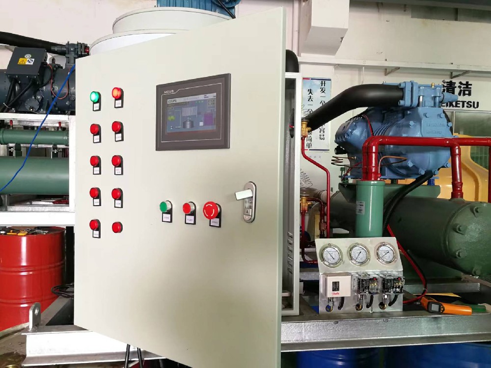 Slaughtering ice machine project, processed poultry in the transport process need to add a large number of pieces of ice to keep fresh.