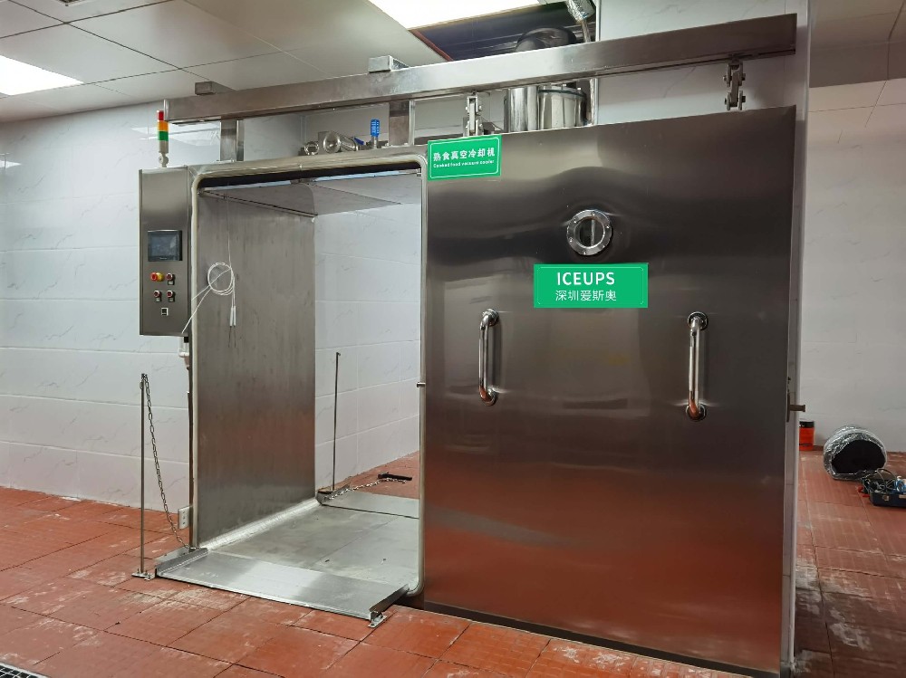 Shenzhen Esio high-end cooked food fast cooling machine, Hubei large food company prepared dishes project, installation and commissioning completed, will be put into use, 96 degrees above high temperature cooked food cooling to room temperature within a few minutes to complete, rapid jump bacterial reproduction temperature, completely avoid secondary pollution, cooked food to maintain the original taste, nutrients are not lost.