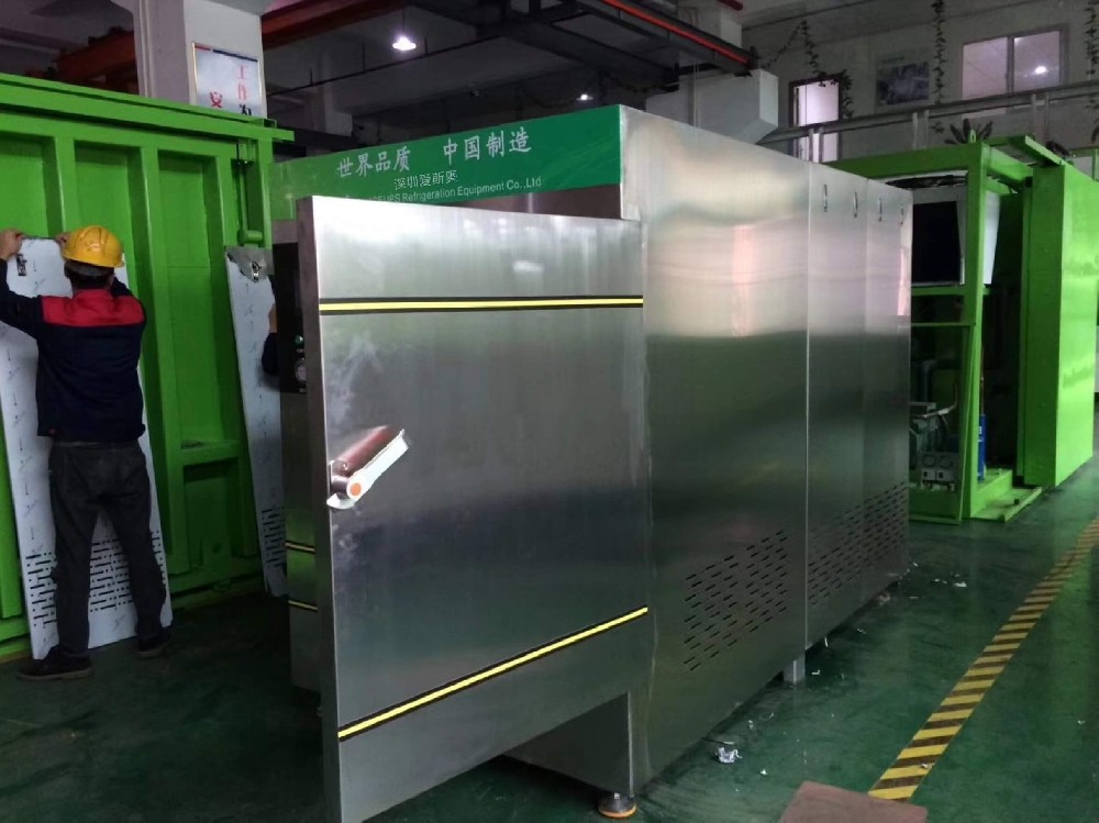 Each processing capacity of 100 kg customer customized cooked food fast cooling machine completed commissioning.