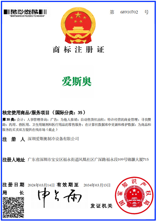 Trademark registration certificate