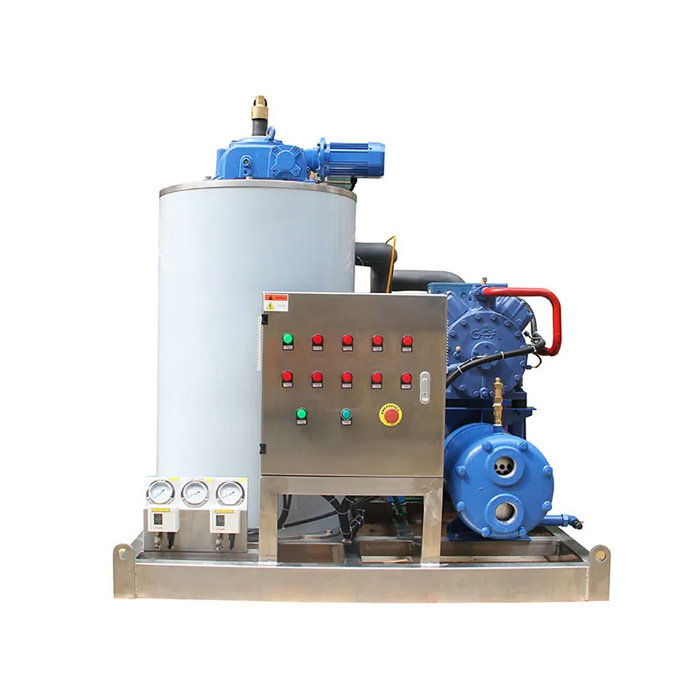 Seawater flake ice machine